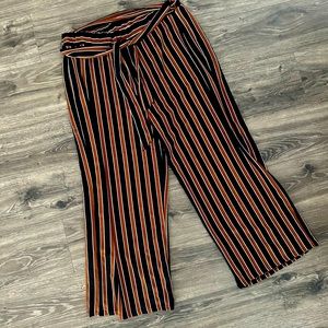 SHEIN Striped Tie Waist Pants
